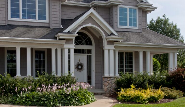 A two-story suburban home