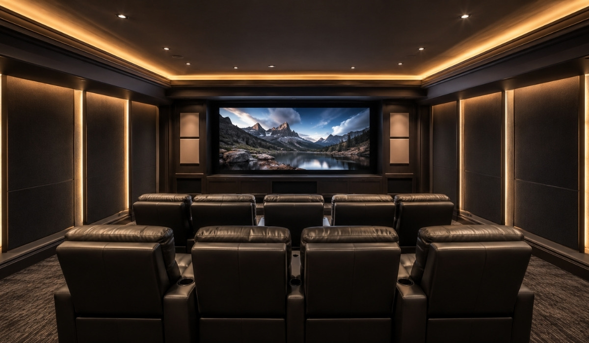 luxurious private home theater