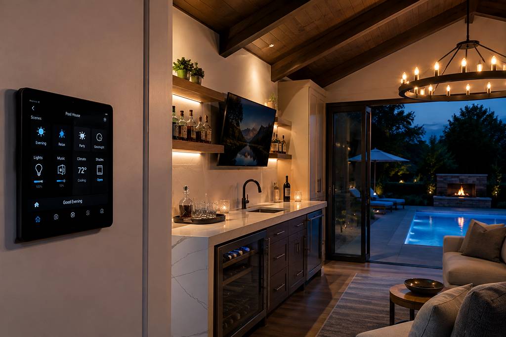 Smart Technology and Sustainability in Pool House Design